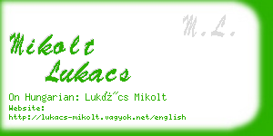 mikolt lukacs business card